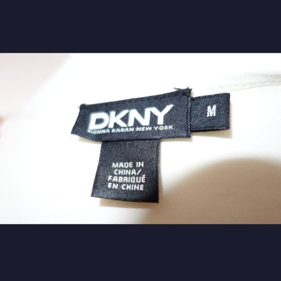 DKNY navy and white stripe silk top - size 8 - Picture 12 of 15